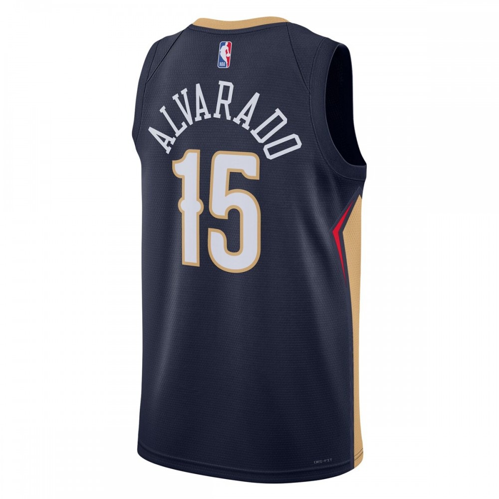 Jose Alvarado New Orleans Pelicans Nike Unisex Swingman Jersey - Icon Edition - Navy-League Wear Hub