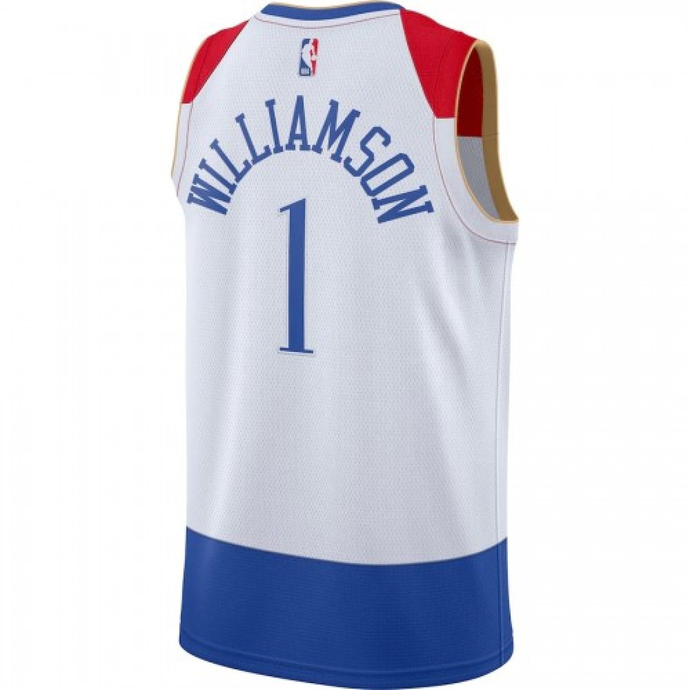 Men's New Orleans Pelicans Zion Williamson #1 Nike White 20/21 Swingman Jersey - City Edition-League Wear Hub