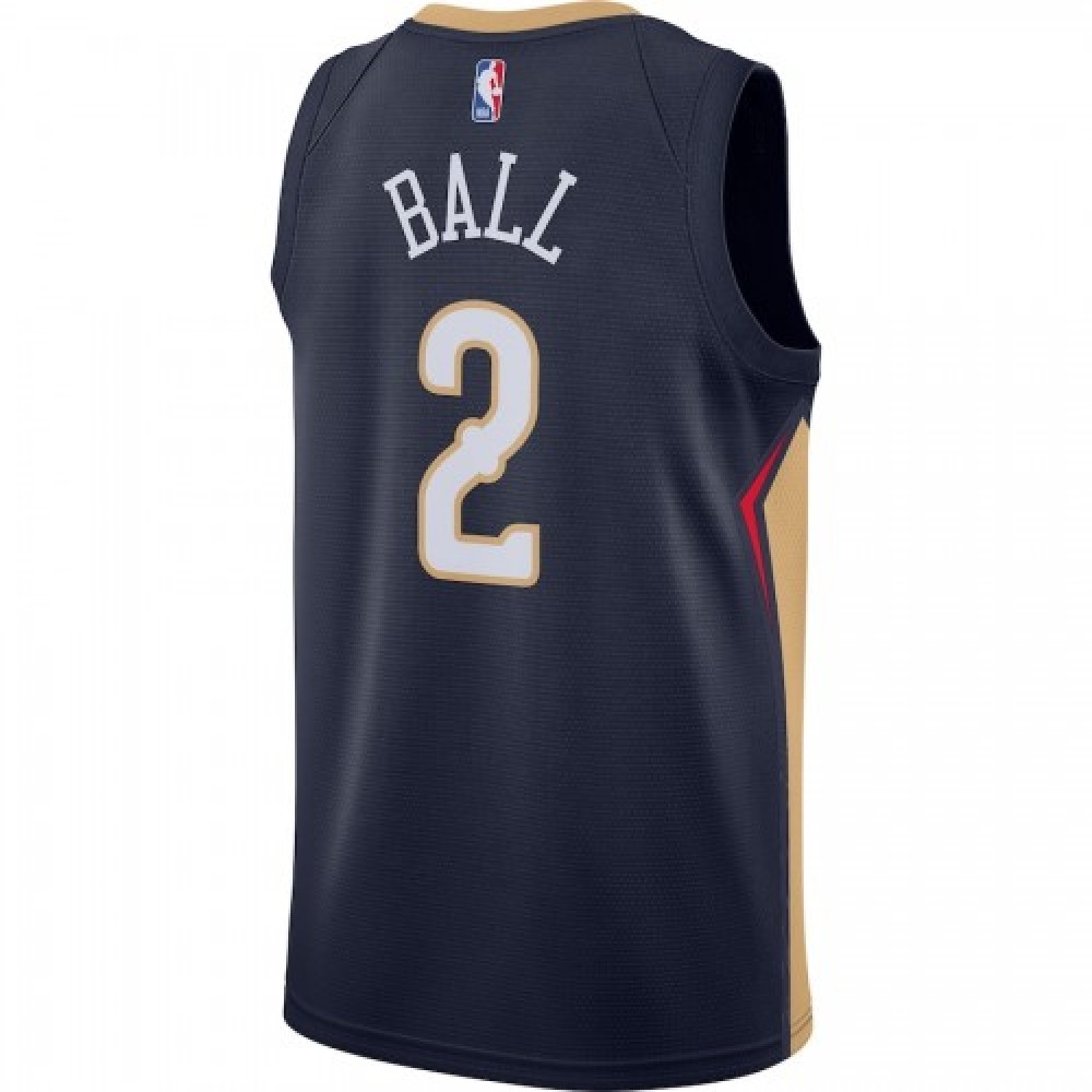 Men's New Orleans Pelicans Lonzo Ball #2 Nike Navy 20/21 Swingman Jersey - Icon Edition-League Wear Hub