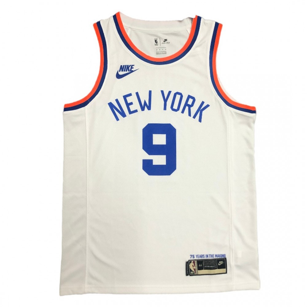 Men's New York Knicks RJ Barrett #9 White 21/22 Swingman Jersey - Classic Edition-League Wear Hub