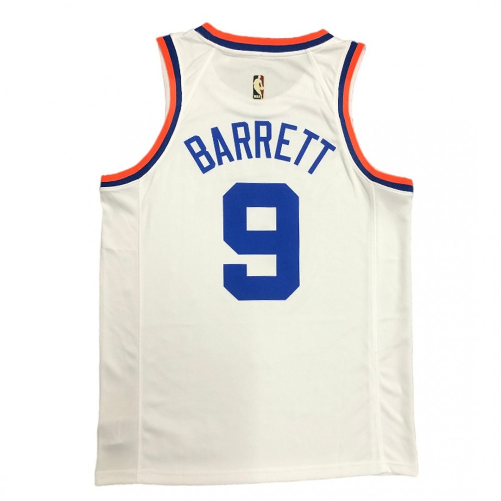 Men's New York Knicks RJ Barrett #9 White 21/22 Swingman Jersey - Classic Edition-League Wear Hub