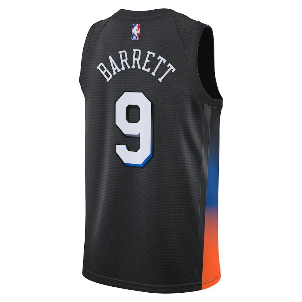 Men's New York Knicks RJ Barrett #9 Nike Black 20/21 Swingman Jersey - City Edition-League Wear Hub
