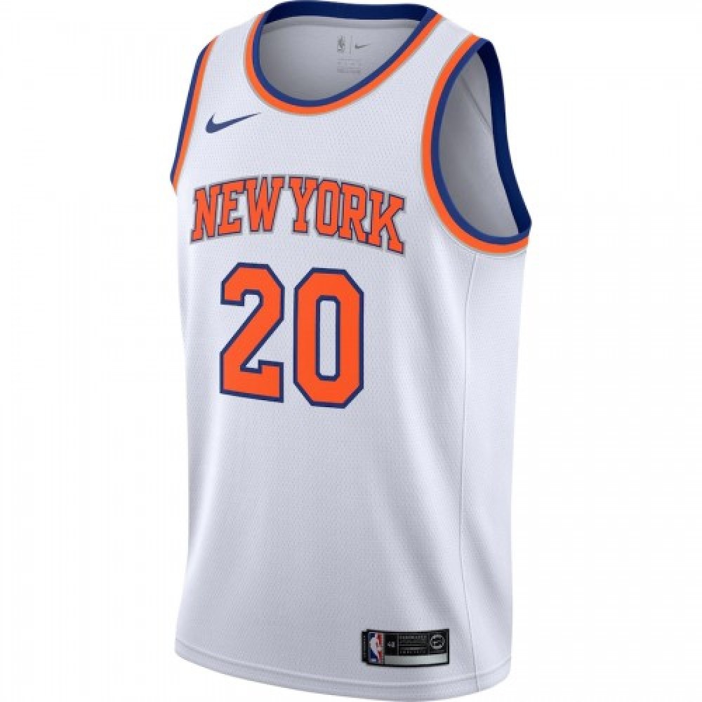 Men's New York Knicks Kevin Knox #20 Nike White 19/20 Swingman Jersey - Association Edition-League Wear Hub