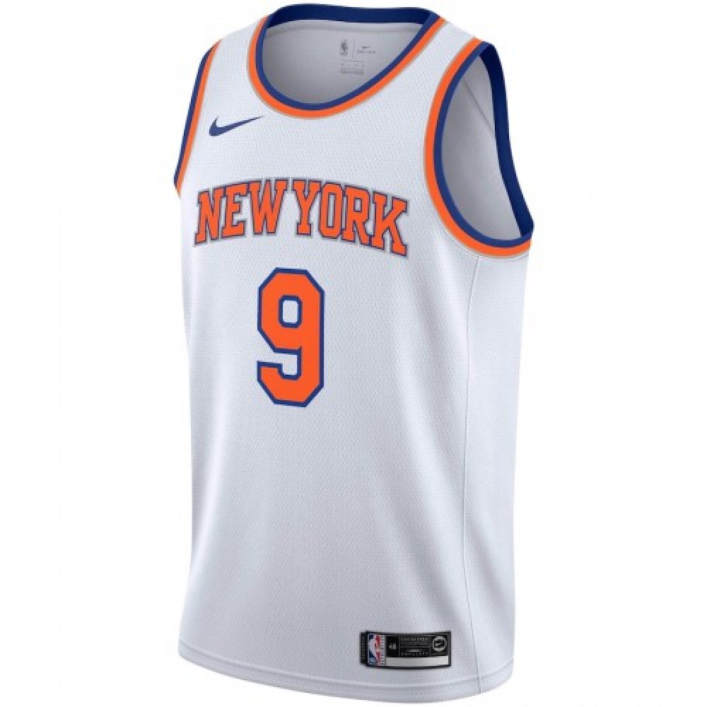 Men's New York Knicks RJ Barrett #9 Nike White 19/20 Swingman Jersey - Association Edition-League Wear Hub