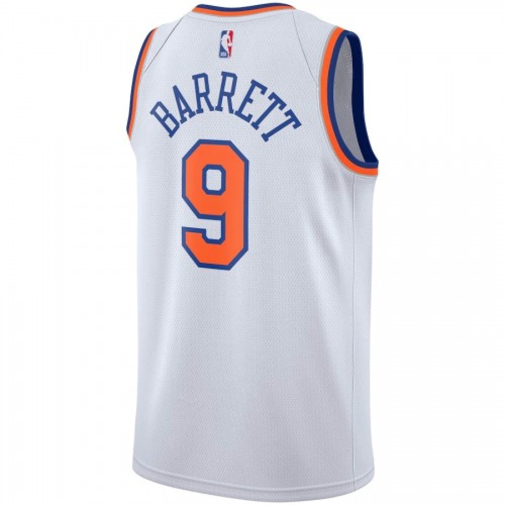 Men's New York Knicks RJ Barrett #9 Nike White 19/20 Swingman Jersey - Association Edition-League Wear Hub
