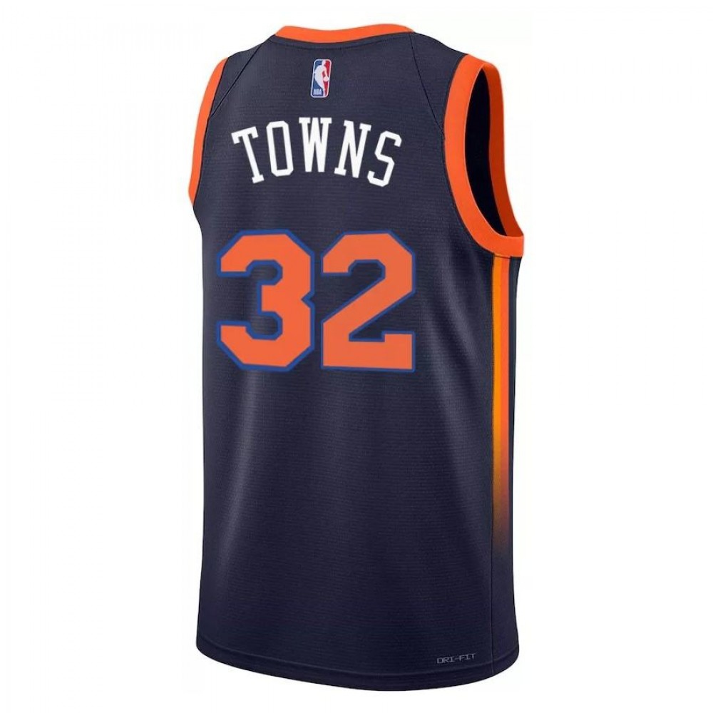 Karl-Anthony Towns New York Knicks Jordan Brand 22/23 Swingman Jersey - Statement Edition - Navy-League Wear Hub