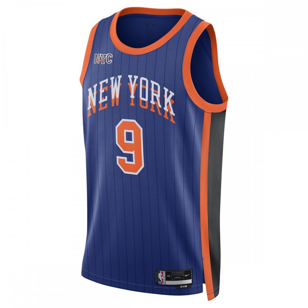 RJ Barrett New York Knicks Nike Unisex 23/24 Swingman Jersey - Blue - City Edition-League Wear Hub