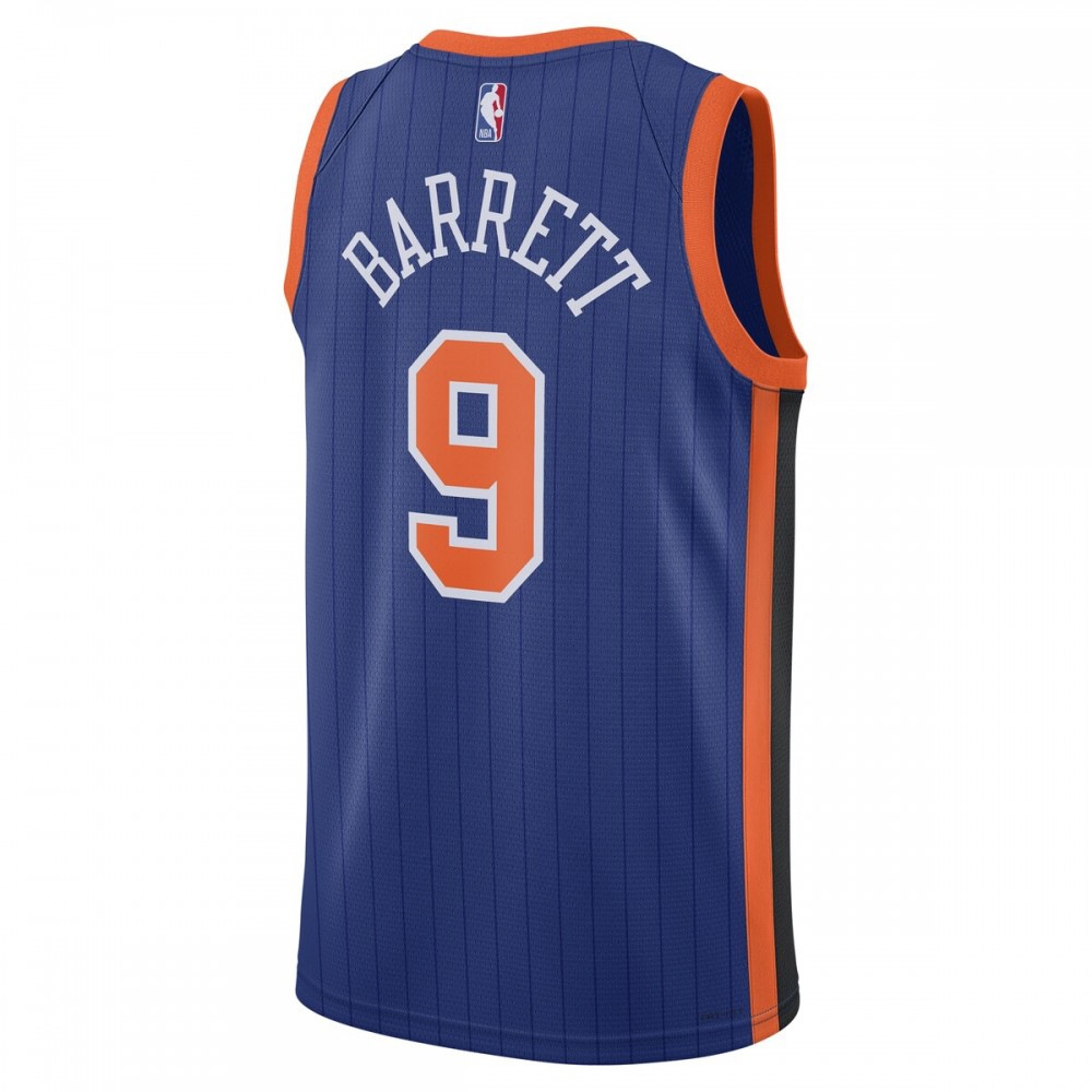 RJ Barrett New York Knicks Nike Unisex 23/24 Swingman Jersey - Blue - City Edition-League Wear Hub