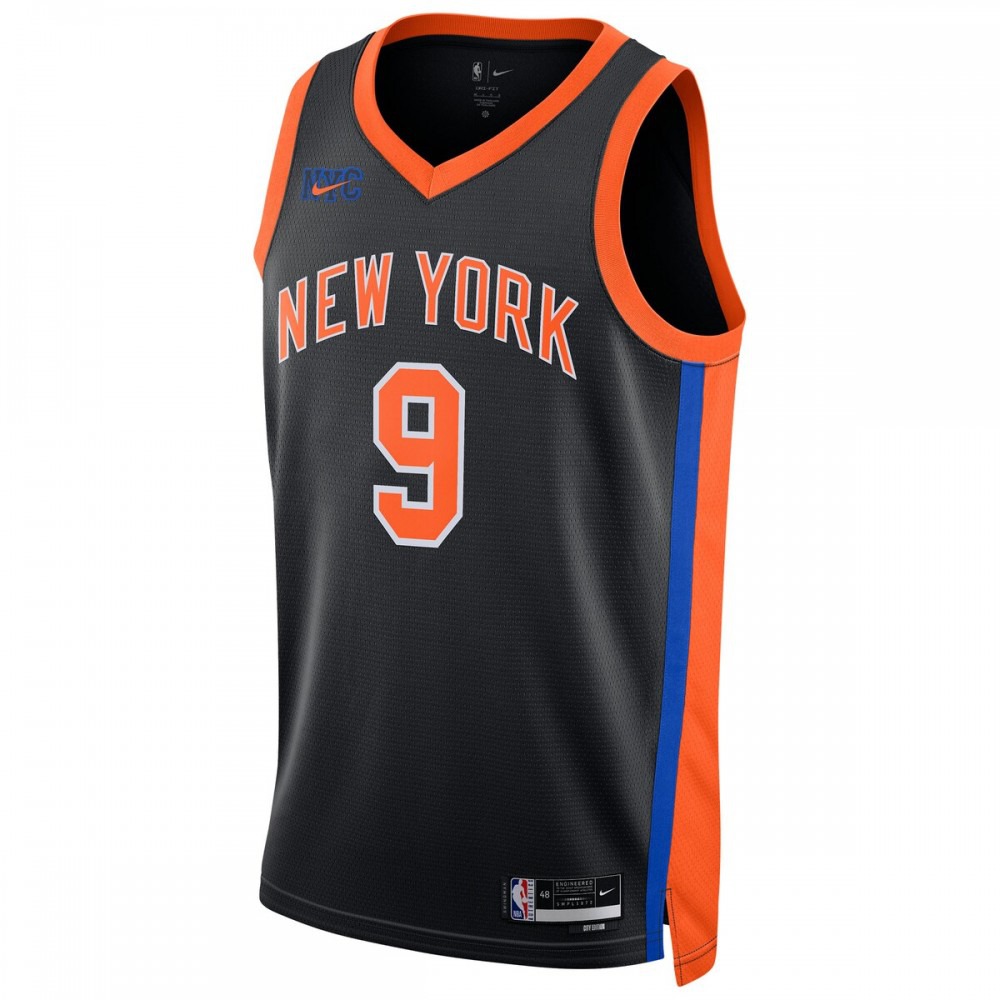 RJ Barrett New York Knicks Nike Unisex 22/23 Swingman Jersey - City Edition - Black-League Wear Hub