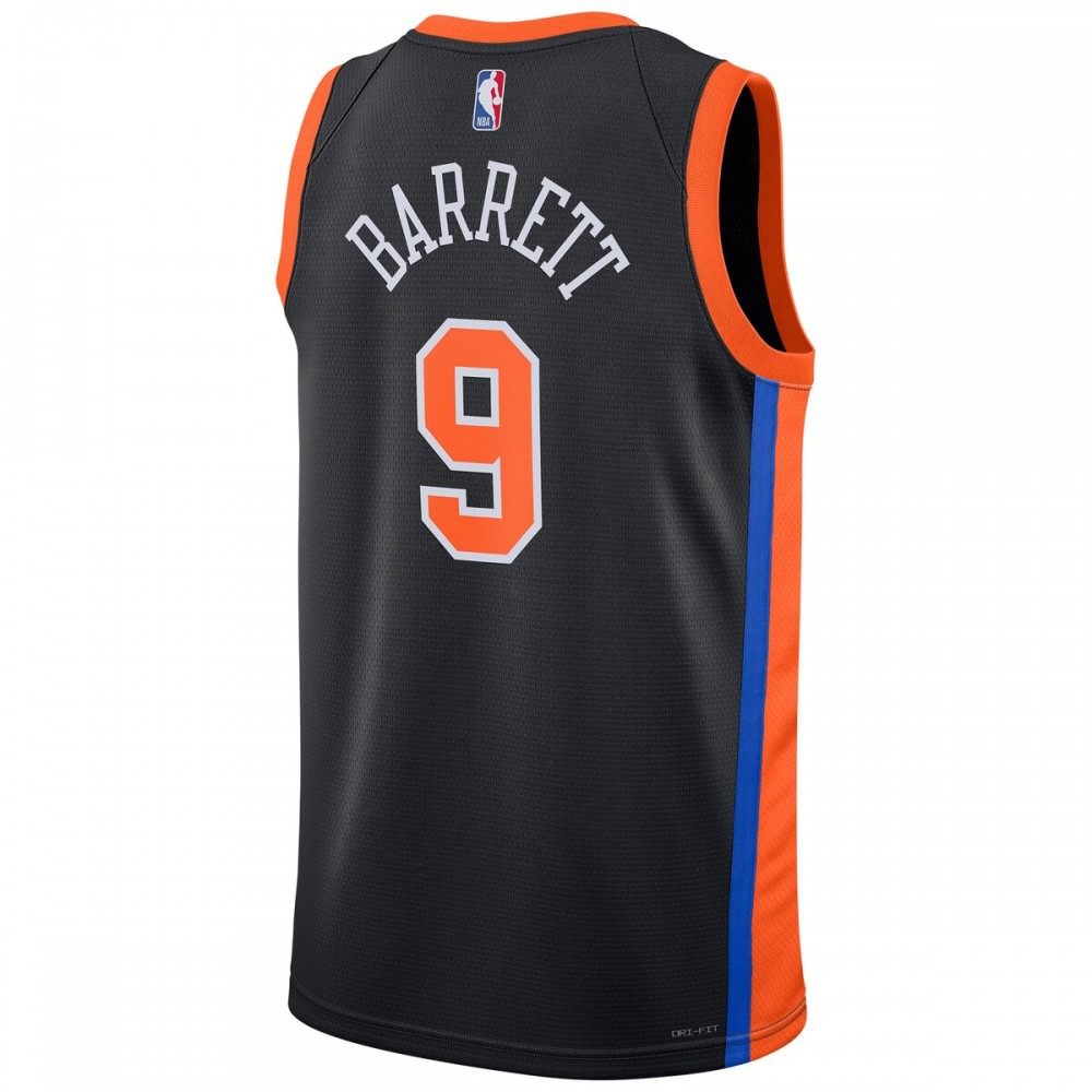 RJ Barrett New York Knicks Nike Unisex 22/23 Swingman Jersey - City Edition - Black-League Wear Hub
