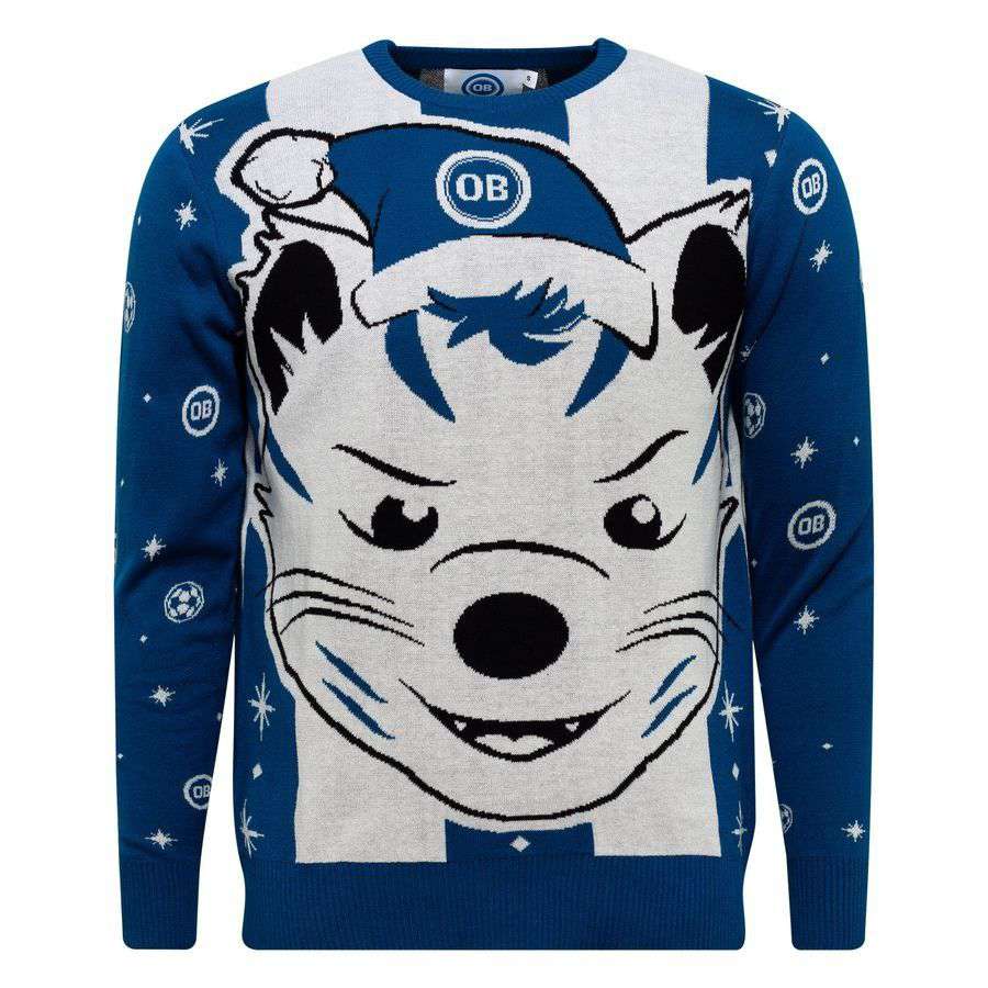 Odense Boldklub Christmas Jumper 2025 - Blue Kids-League Wear Hub