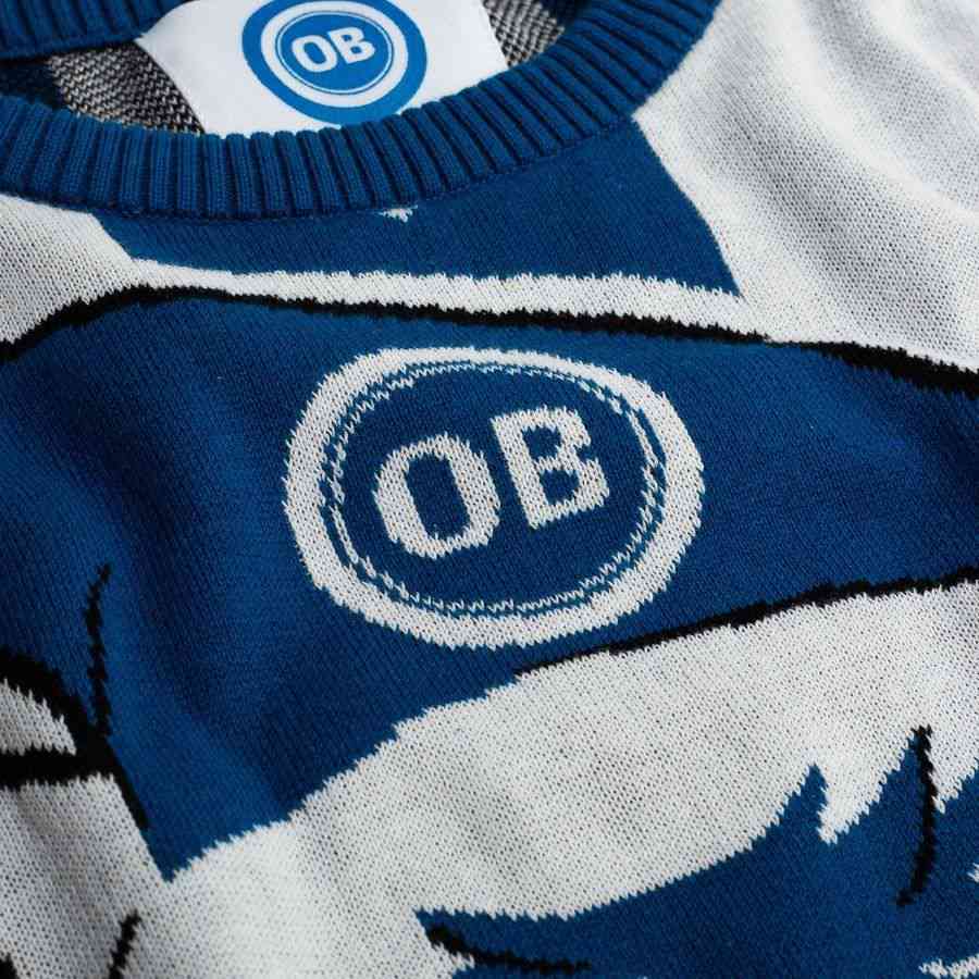 Odense Boldklub Christmas Jumper 2025 - Blue Kids-League Wear Hub