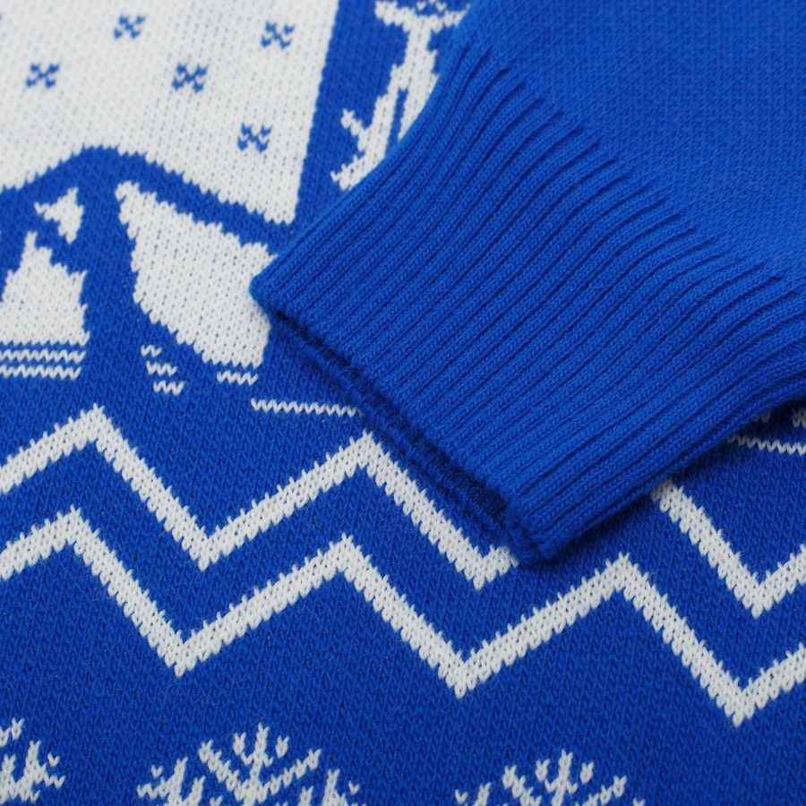 Odense Boldklub Christmas Jumper - Blue/White Kids-League Wear Hub