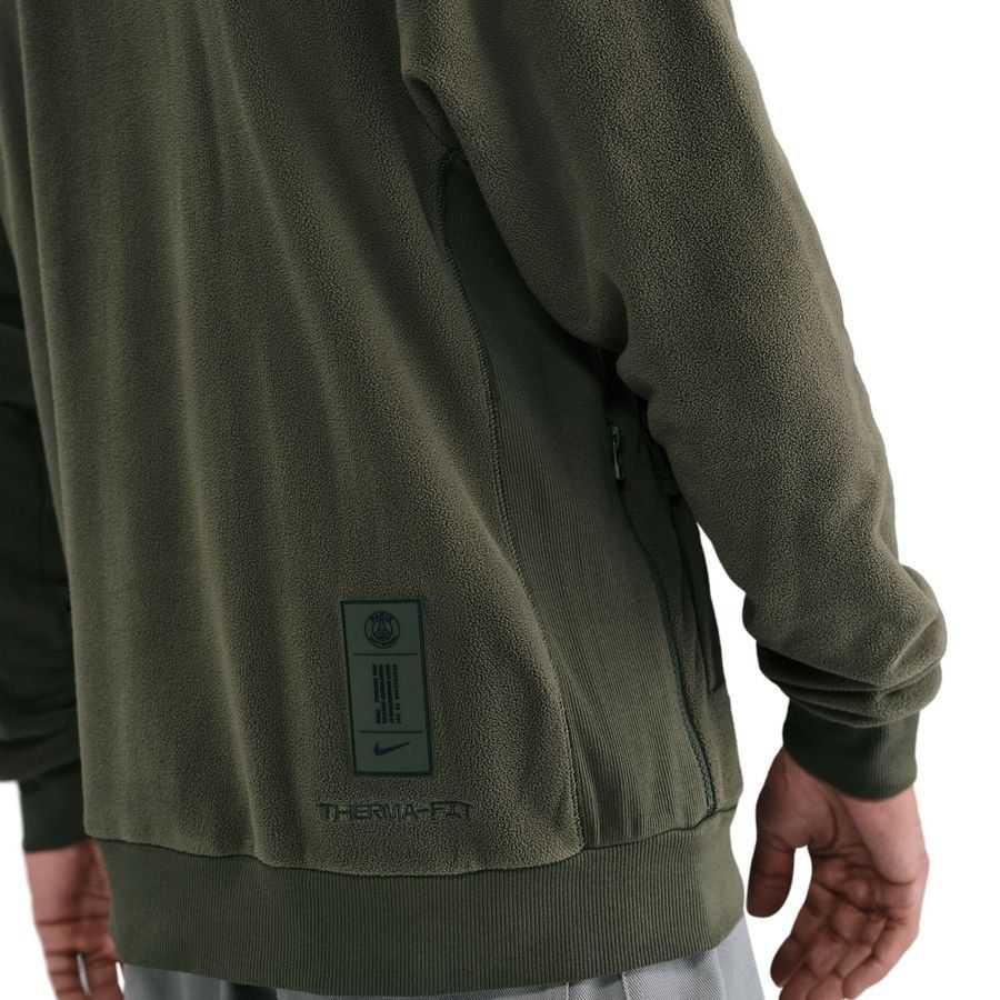 Paris Saint Germain Sweatshirt Therma-FIT Winter - Cargo Khaki/Black-League Wear Hub