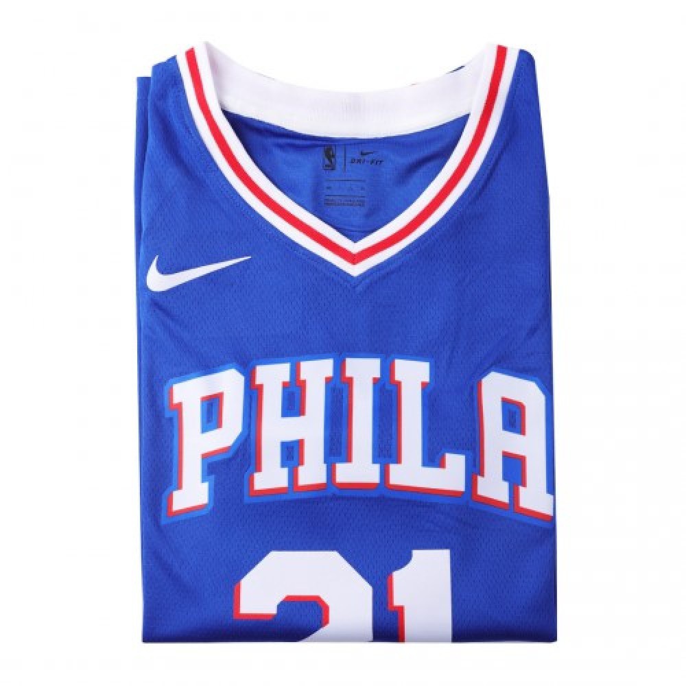 Men's Philadelphia 76ers Joel Embiid #21 Bule Swingman Jersey - Icon Edition-League Wear Hub
