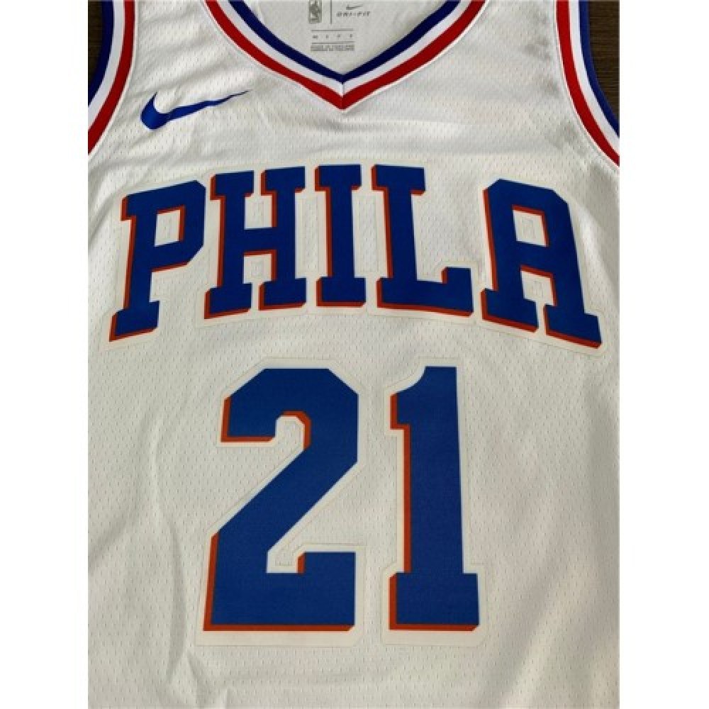 Men's Philadelphia 76ers Joel Embiid #21 White Swingman Jersey - Association Edition-League Wear Hub