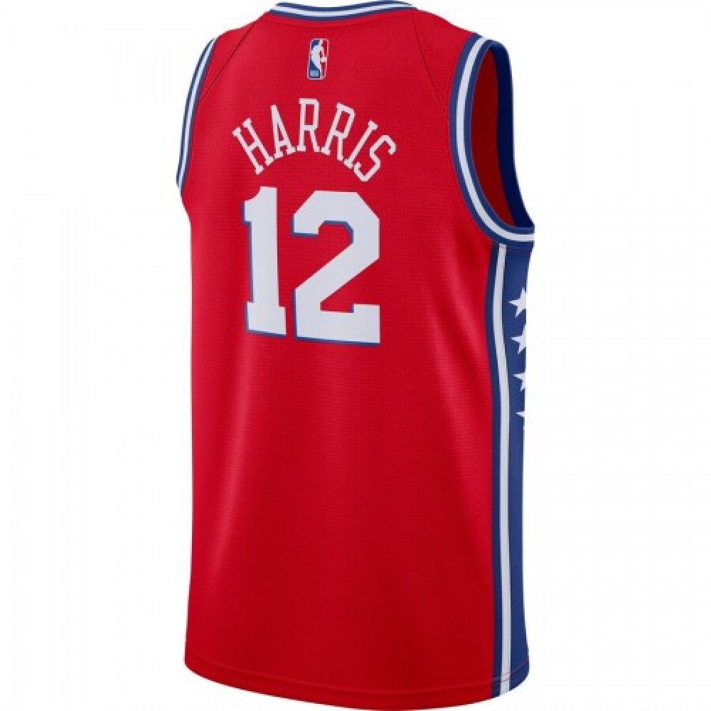 Men's Philadelphia 76ers Tobias Harris #12 Jordan Red 20/21 Swingman Jersey - Statement Edition-League Wear Hub