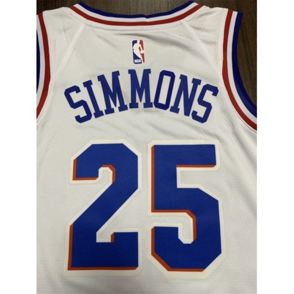 Men's Philadelphia 76ers Ben Simmons #25 White Swingman Jersey - City Edition-League Wear Hub