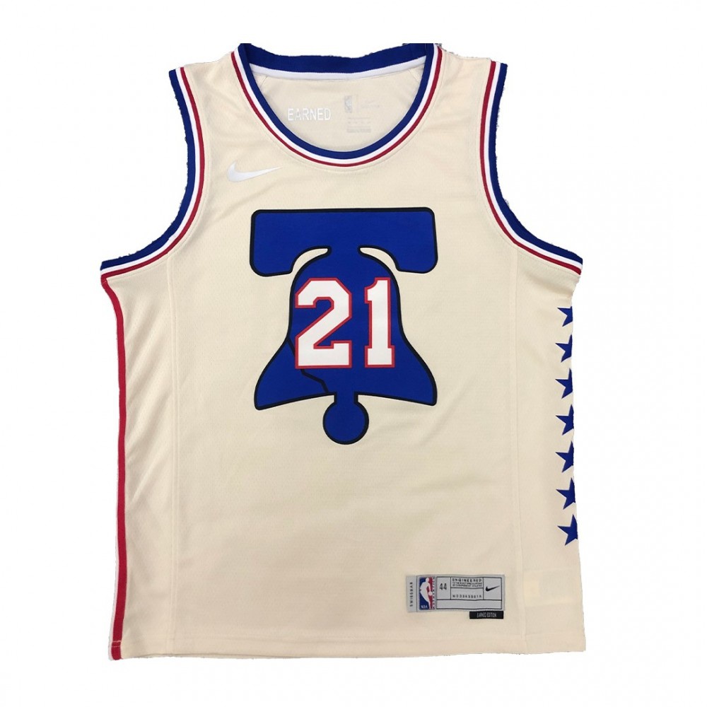 Men's Philadelphia 76ers Joel Embiid #21 Nike 2021 Swingman Jersey - Earned Edition-League Wear Hub