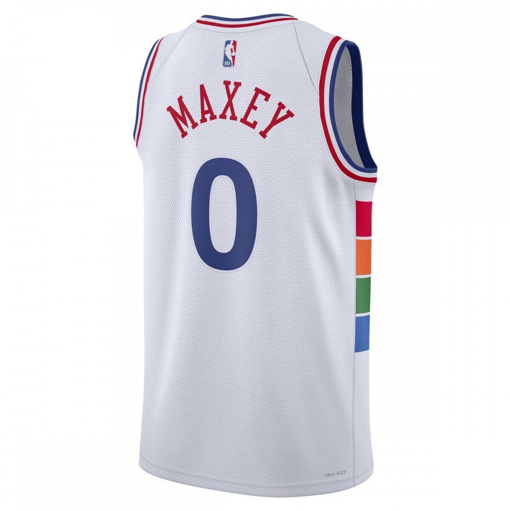 Tyrese Maxey Philadelphia 76ers Nike Unisex 24/25 Swingman Player Jersey - City Edition - White-League Wear Hub