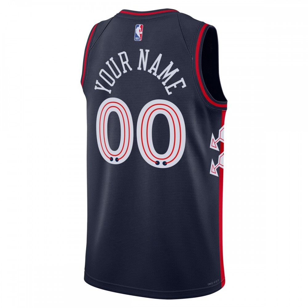 Philadelphia 76ers Nike Unisex 23/24 Custom Swingman Jersey - Navy - City Edition-League Wear Hub