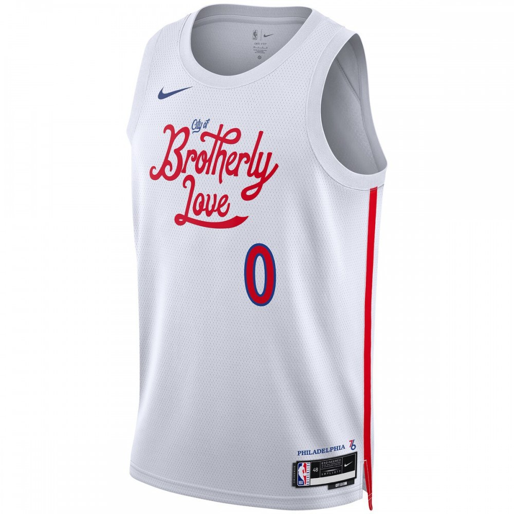 Tyrese Maxey Philadelphia 76ers Nike Unisex 22/23 Swingman Jersey - City Edition - White-League Wear Hub