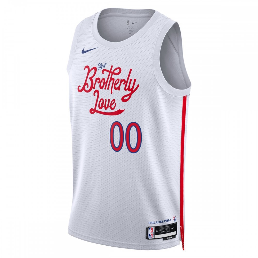 Philadelphia 76ers Nike Unisex 22/23 Swingman Custom Jersey - City Edition - White-League Wear Hub
