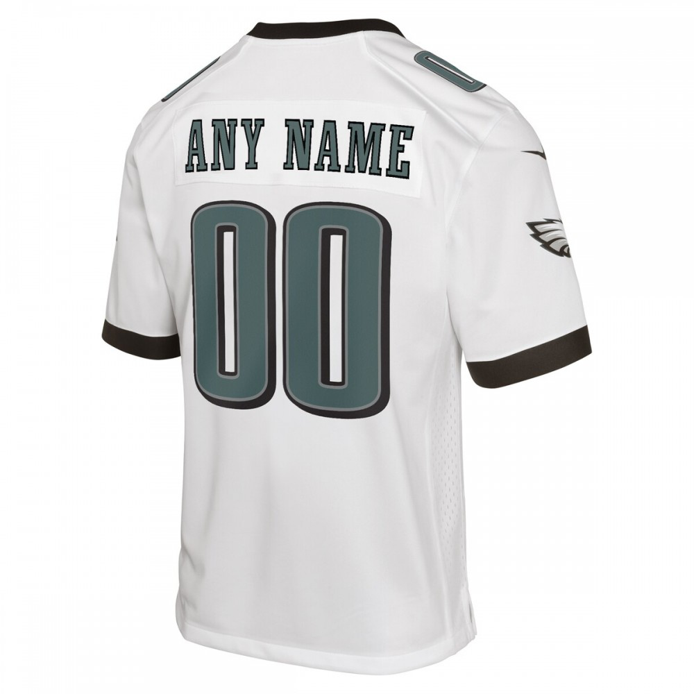 Philadelphia Eagles Nike Youth Custom Game Jersey - White-League Wear Hub