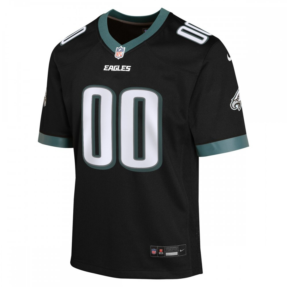 Philadelphia Eagles Nike Youth Alternate Custom Game Jersey - Black-League Wear Hub