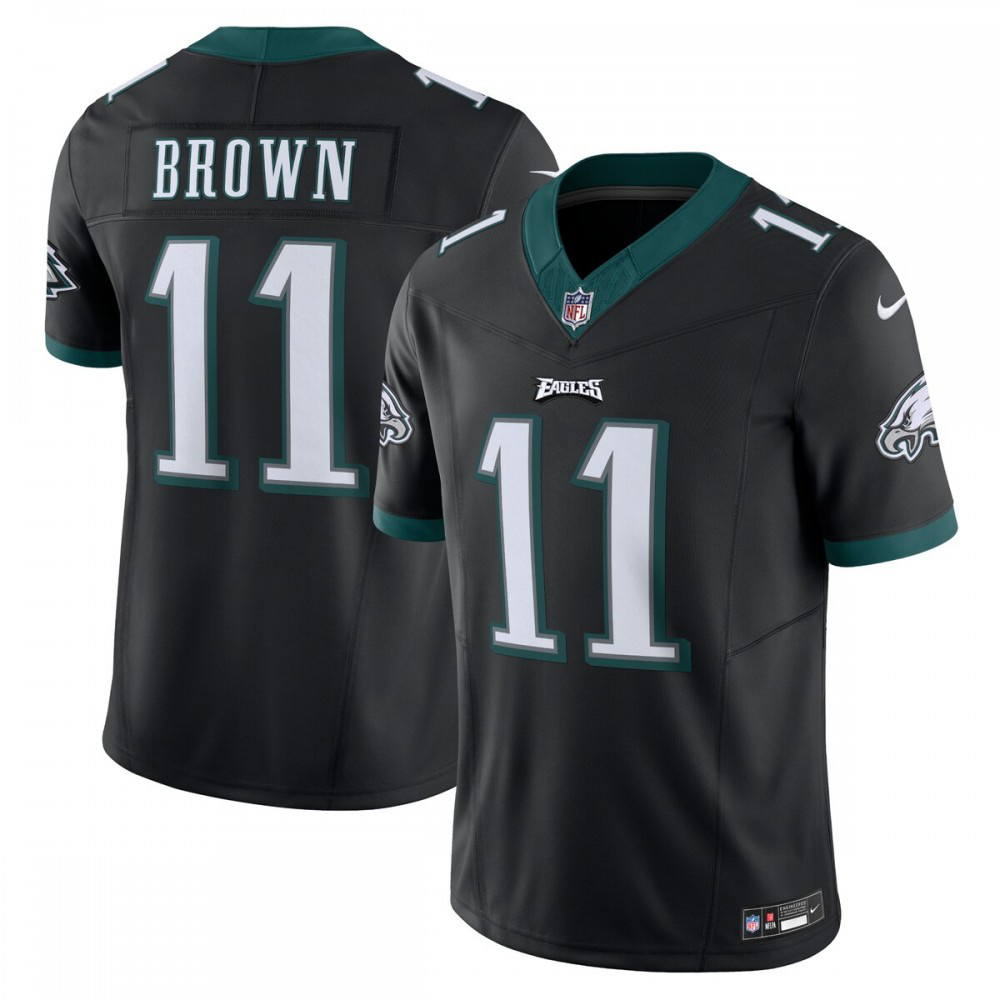 A.J. Brown Philadelphia Eagles Nike Vapor F.U.S.E. Limited Alternate Jersey - Black-League Wear Hub
