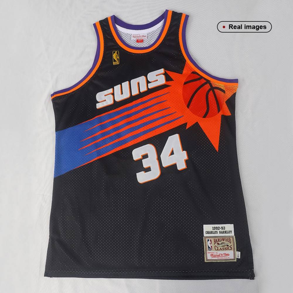 Men's Phoenix Suns Charles Barkley #34 Black 1992-93 Hardwood Classics Jersey-League Wear Hub