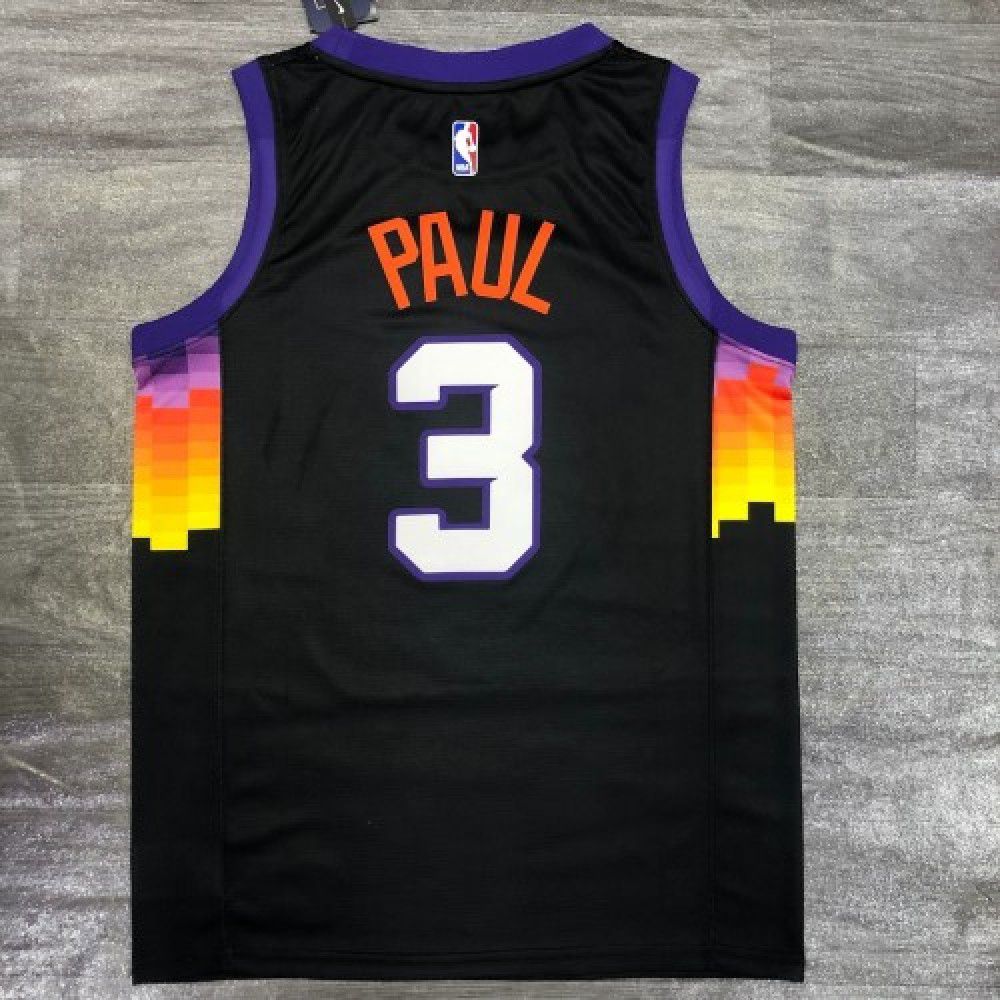 Men's Phoenix Suns Chris Paul #3 Nike Black 2021 Swingman Jersey - City Edition-League Wear Hub
