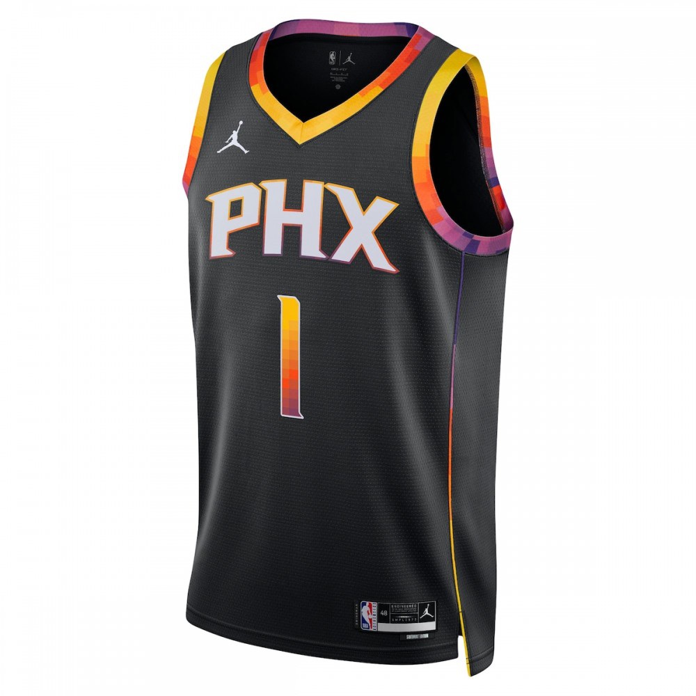 Devin Booker Phoenix Suns Jordan Brand 22/23 Statement Edition Swingman Jersey - Black-League Wear Hub