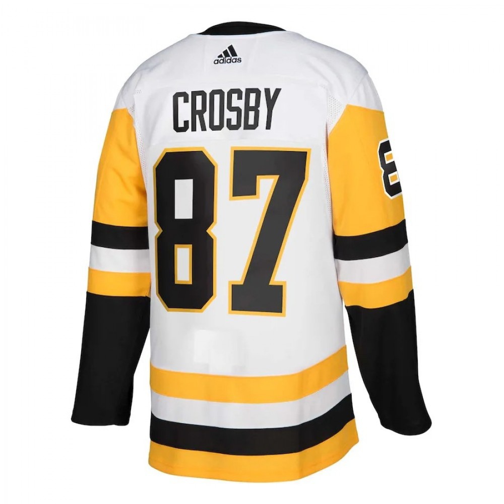 Men's Pittsburgh Penguins Sidney Crosby #87 adidas White Authentic Player Jersey-League Wear Hub