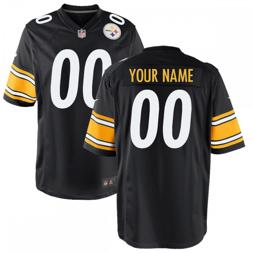 Pittsburgh Steelers Nike Youth Custom Game Jersey - Black-League Wear Hub