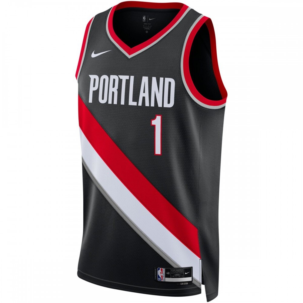 Anfernee Simons Portland Trail Blazers Nike Unisex Swingman Jersey - Icon Edition - Black-League Wear Hub