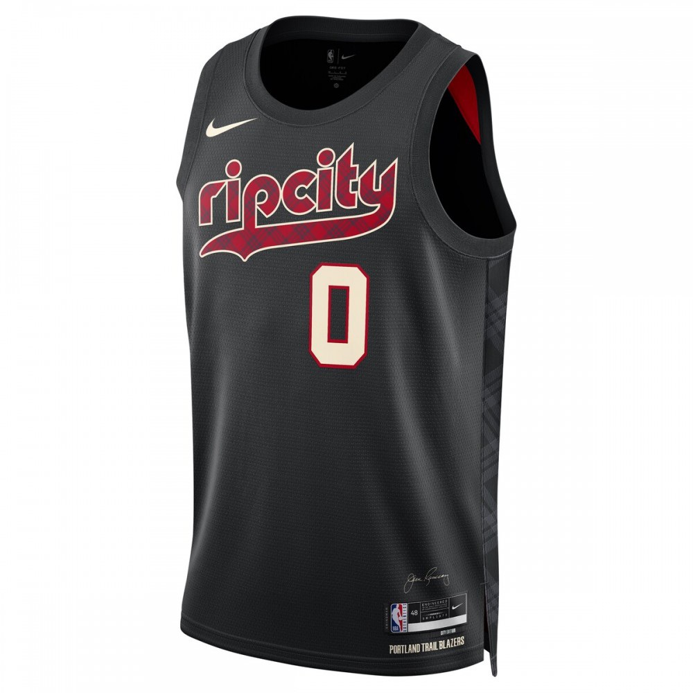 Damian Lillard Portland Trail Blazers Nike Unisex 23/24 Swingman Jersey - Black - City Edition-League Wear Hub