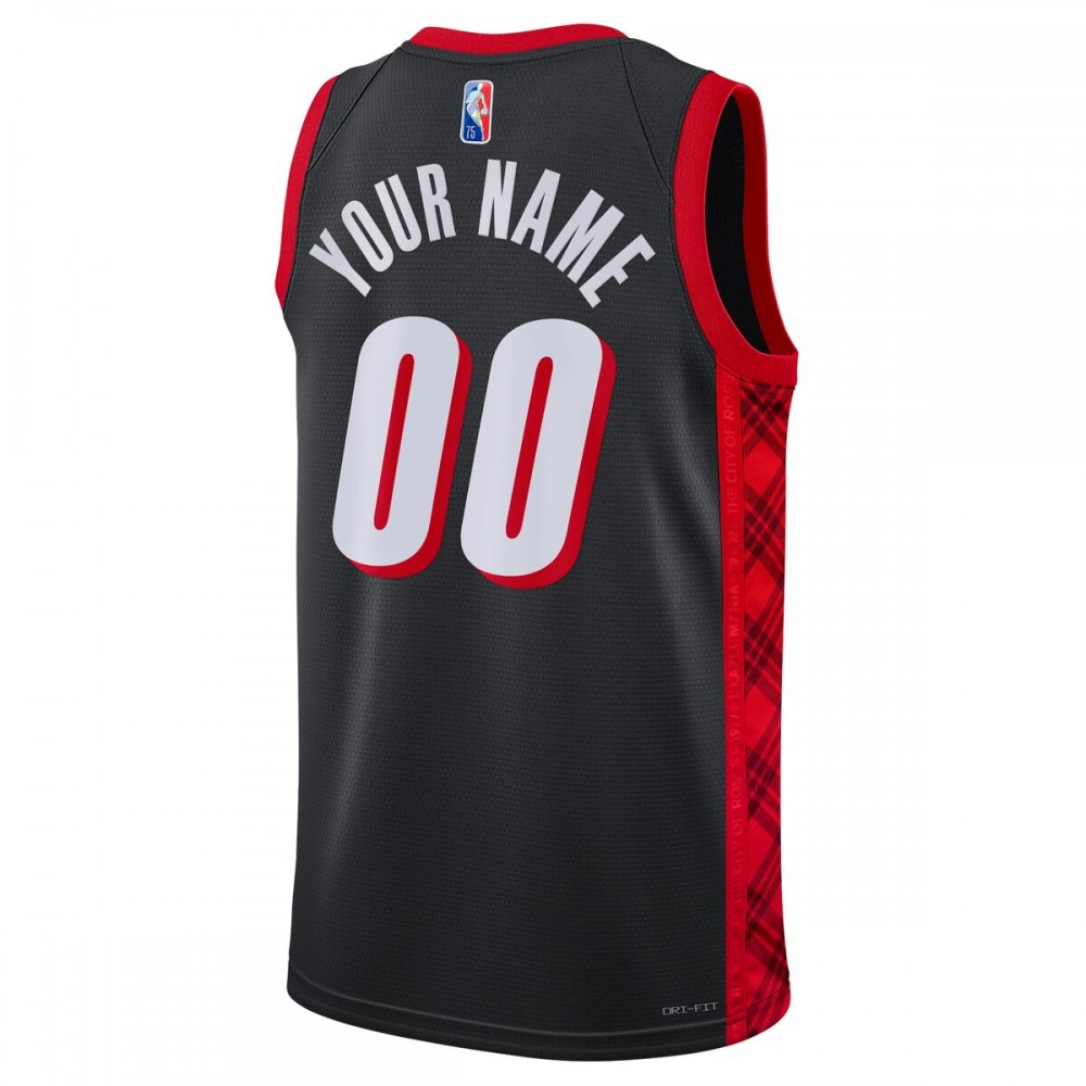 Portland Trail Blazers Nike 21/22 Swingman Custom Jersey - City Edition - Black-League Wear Hub