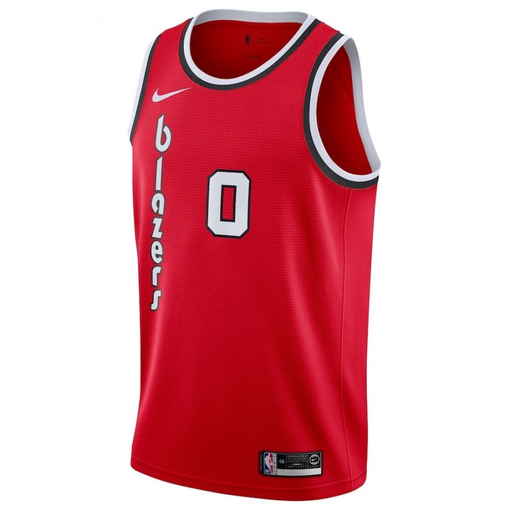 Men's Portland Trail Blazers Damian Lillard #0 Nike Red Swingman Jersey - Classic Edition-League Wear Hub