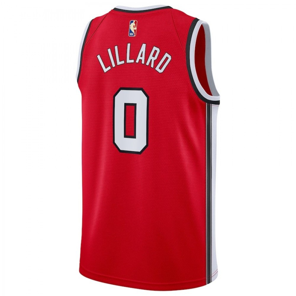 Men's Portland Trail Blazers Damian Lillard #0 Nike Red Swingman Jersey - Classic Edition-League Wear Hub