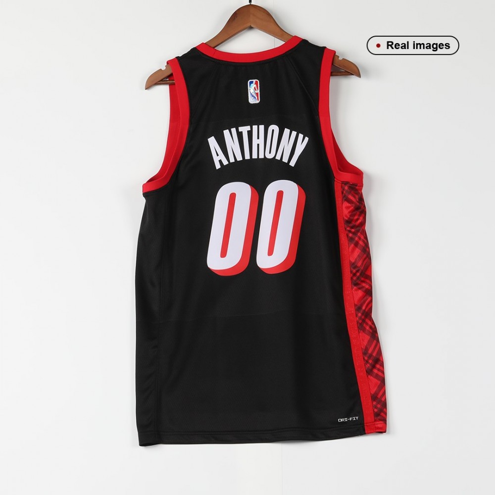 Men's Portland Trail Blazers Carmelo Anthony #00 Nike Black 21/22 Swingman NBA Jersey-City Edition-League Wear Hub