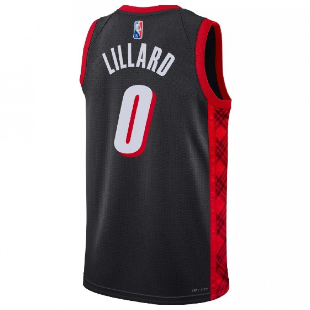 Men's Portland Trail Blazers Damian Lillard #0 Nike Black 21/22 Swingman NBA Jersey - City Edition-League Wear Hub