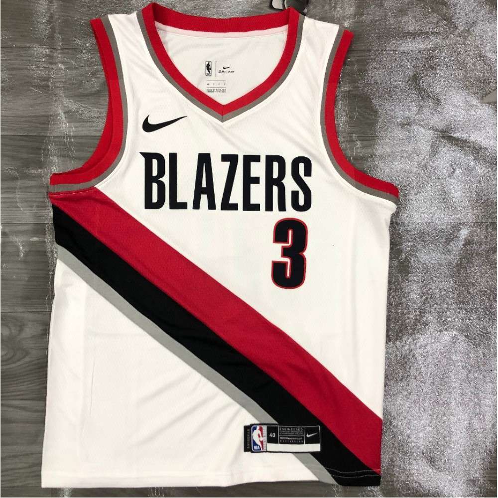 Men's Portland Trail Blazers C.J McCollum #3 Nike White Swingman NBA Jersey - Association Edition-League Wear Hub