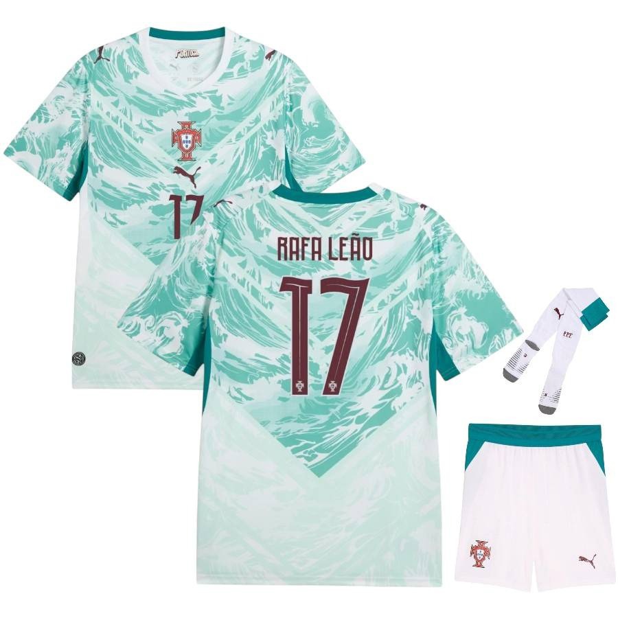 Portugal Kids' Rafa Leao 17 Away Kit 26/27-League Wear Hub