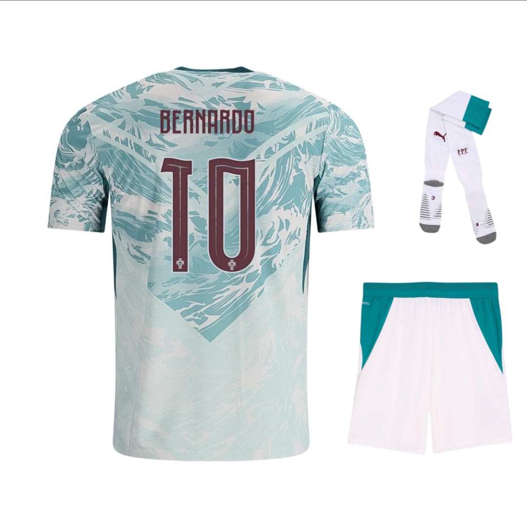 Portugal Kids' Away Kit Bernardo 10 26/27-League Wear Hub