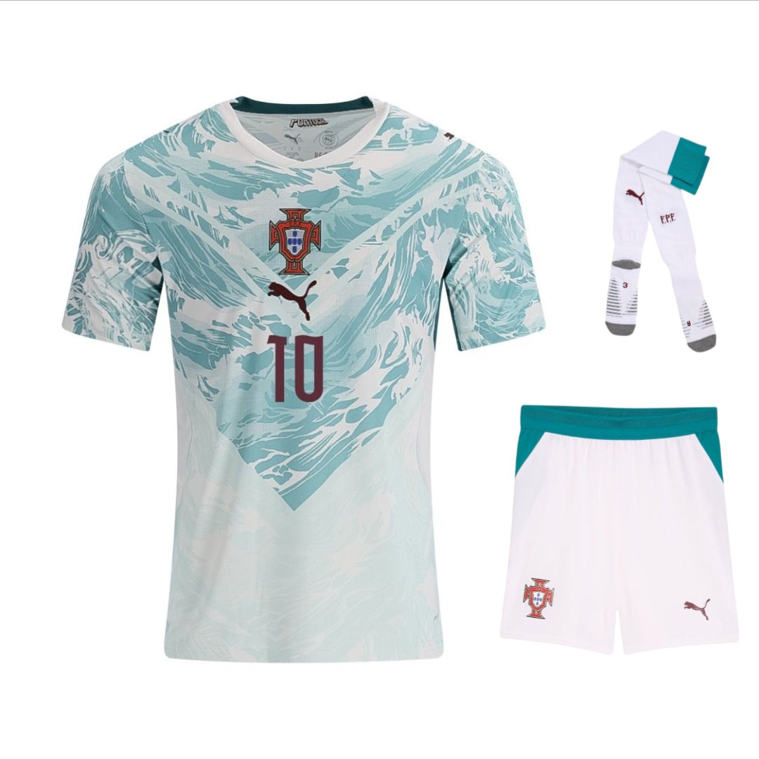 Portugal Kids' Away Kit Bernardo 10 26/27-League Wear Hub