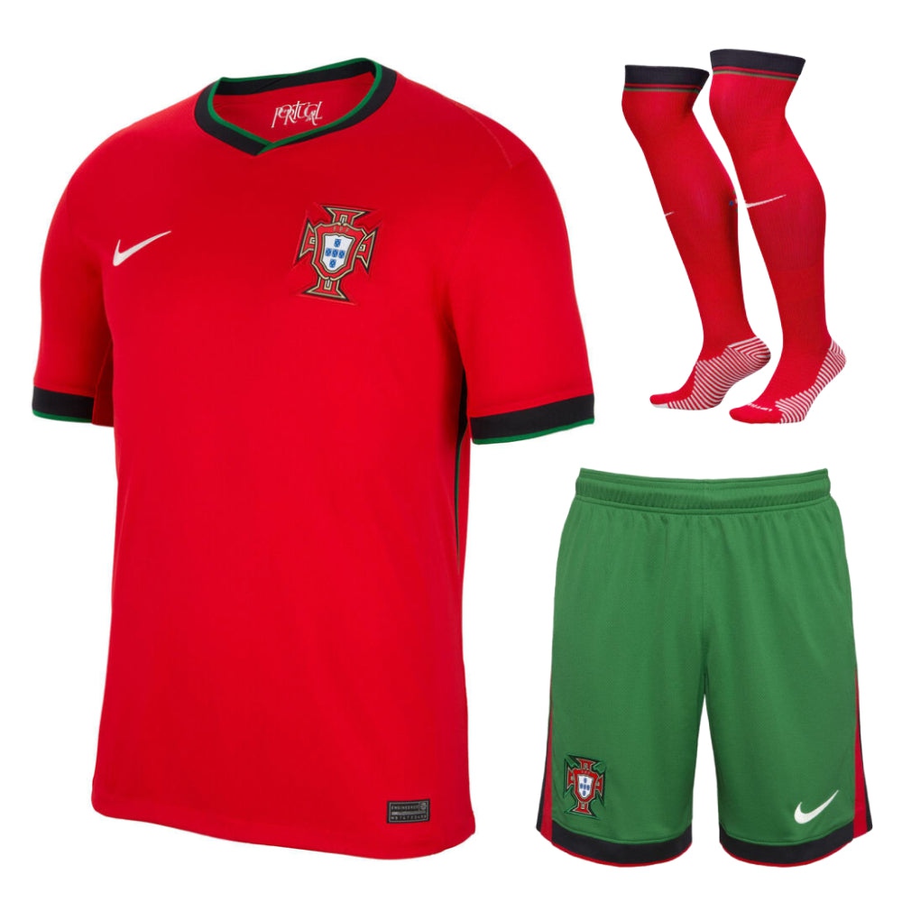 Ronaldo Portugal Home Kit Kids 24/25-League Wear Hub