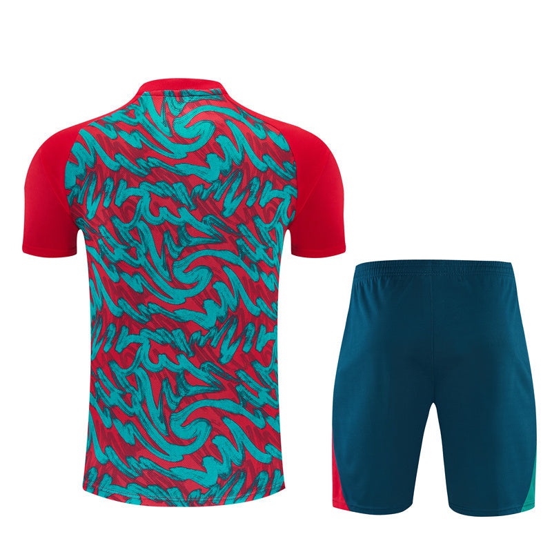 Portugal Men's Jersey Shorts Set 26/27 Green Red Camouflage-League Wear Hub