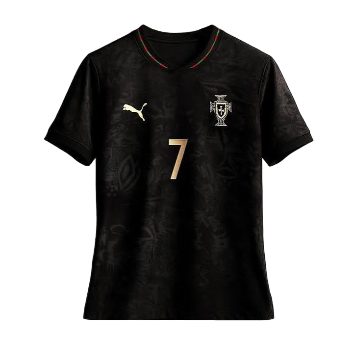 Portugal Ronaldo 25/26 Black Jersey-League Wear Hub