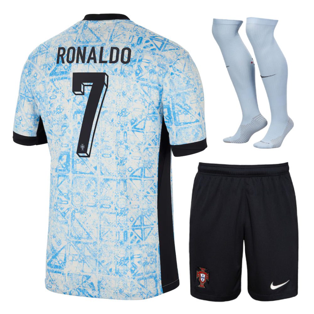 Ronaldo Portugal Home Kit Kids 24/25-League Wear Hub